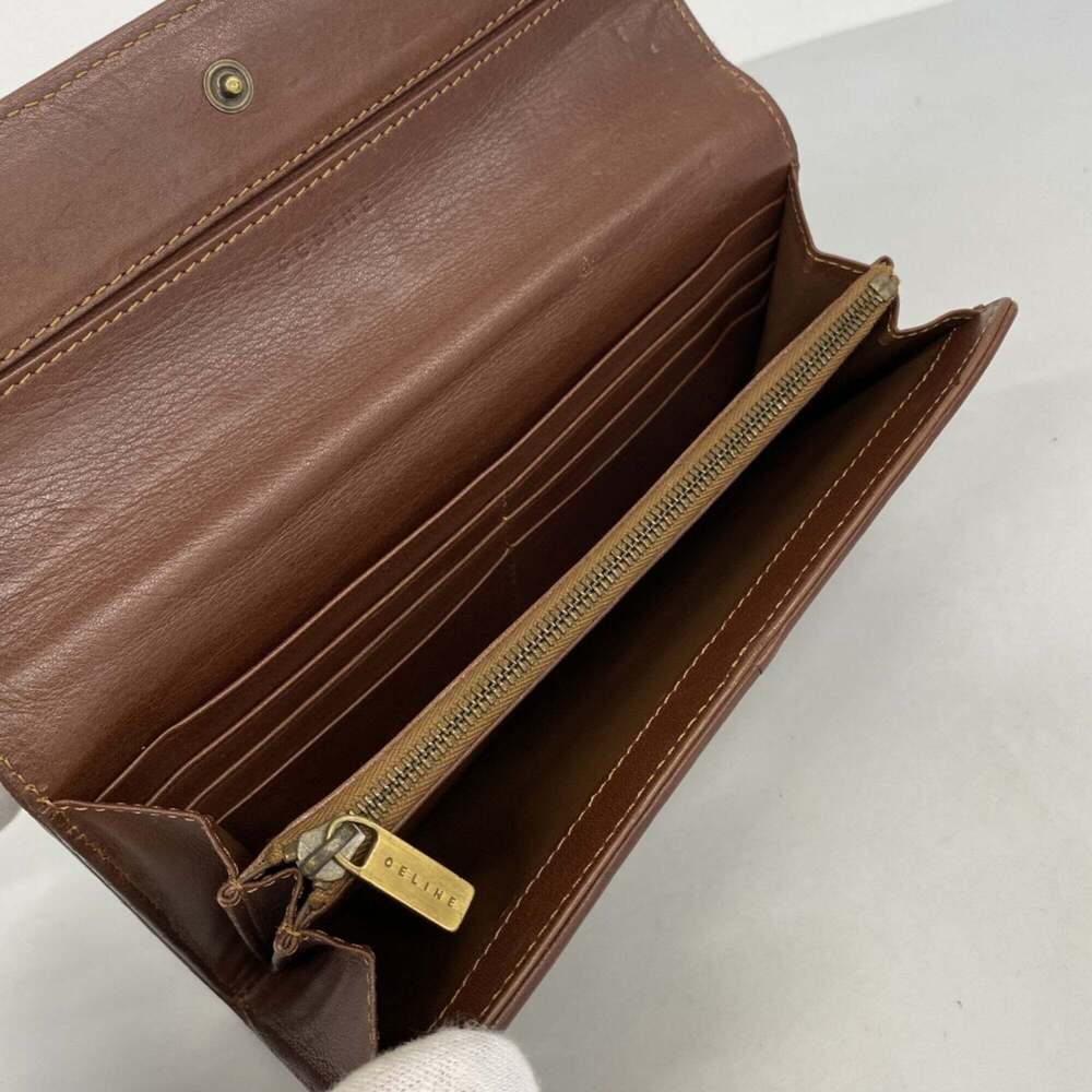 Celine Macadam Long Wallet, Denim Blue/Brown, Women's - Picture 3 of 9